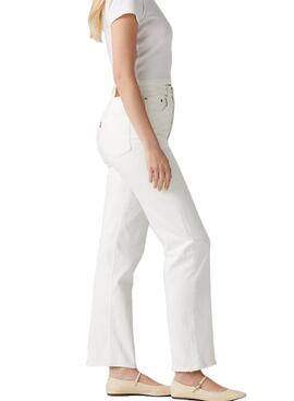 Jean Levis Ribcage blanc pour femme