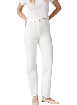Jean Levis Ribcage blanc pour femme