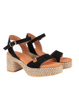 Sandales Popa Belle en daim noir pour femme