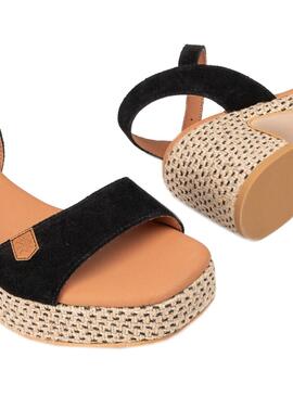 Sandales Popa Belle en daim noir pour femme