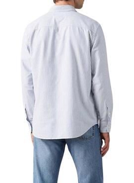 Chemise Levi's Basic Button bleue et blanche pour homme