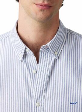 Chemise Levi's Basic Button bleue et blanche pour homme
