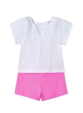 Ensemble Mayoral short camélia rose pour fille