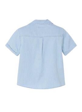 Chemise Mayoral en denim à rayures bleues pour garçon