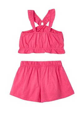 Ensemble Mayoral short tricot rose pour fille