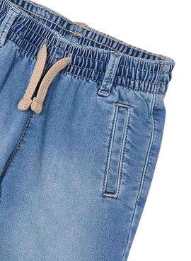 Bermuda Mayoral en denim suave jogger azul pour fille