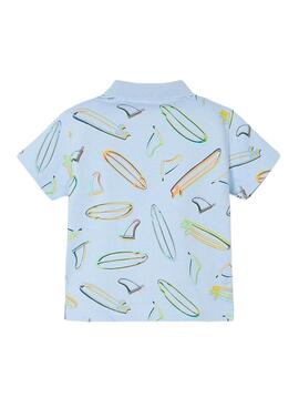 Polo Mayor imprimé ciel planches de surf enfant