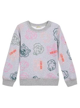 Sweat Kenzo Twine Gris Pour Fille