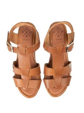 Compensées Popa Grumar en cuir pour femme 