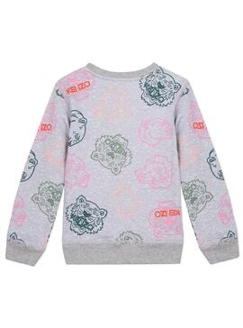 Sweat Kenzo Twine Gris Pour Fille