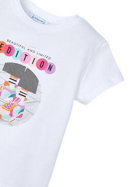 T-shirt Mayoral Edition blanc pour fille
