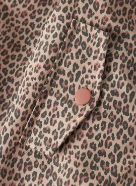 Veste Name It Mania léopard beige pour fille