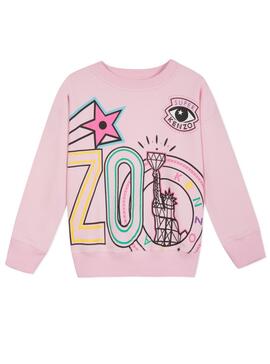 Sweat Kenzo Guillema Rosa Pour Fille