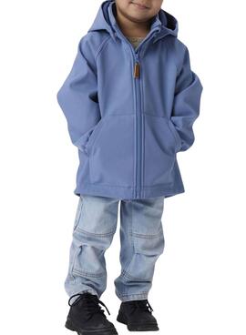 Coupe-vent Name It Alfa Softshell bleu pour enfant