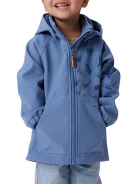 Coupe-vent Name It Alfa Softshell bleu pour enfant
