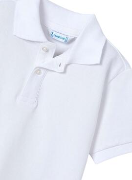 Polo Mayoral en granit basique blanc pour enfant
