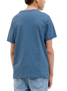 T-shirt Jack and Jones Hawaii Shape bleue enfant
