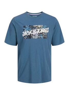 T-shirt Jack and Jones Hawaii Shape bleue enfant