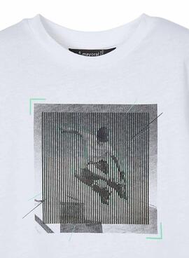 T-shirt Mayoral Lenticular blanc pour garçon