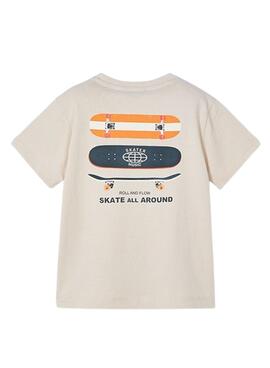 T-shirt Mayoral Roll and Flow beige pour garçon