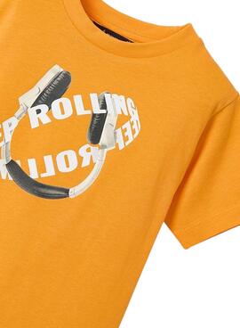   Ensemble de 2 t-shirts Mayoral Athletics orange pour garçon.