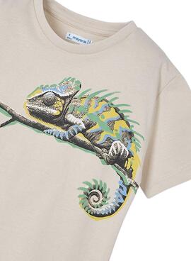T-shirt Mayoral Chameleon beige pour garçon