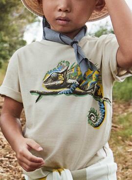 T-shirt Mayoral Chameleon beige pour garçon
