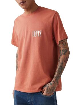 T-shirt Levi's Relaxed corail pour homme