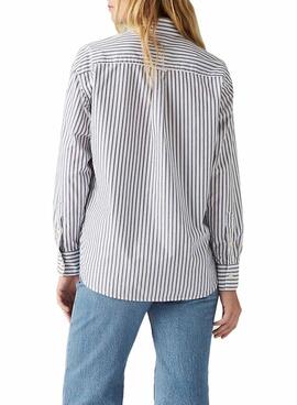 Chemise Levis Harlie à rayures bleues et blanches pour femme