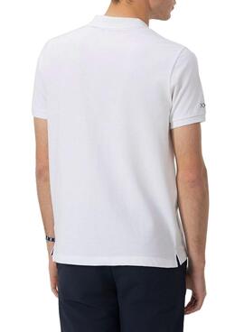 Polo El Pulpo basique blanc pour homme.