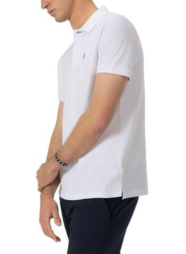 Polo El Pulpo basique blanc pour homme.