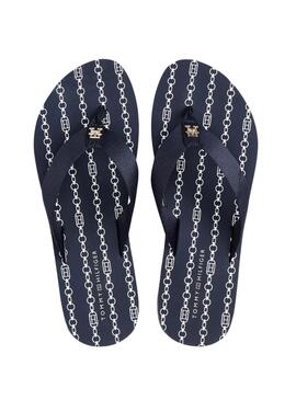 Sandales Tommy Hilfiger Chain bleu marine pour femme