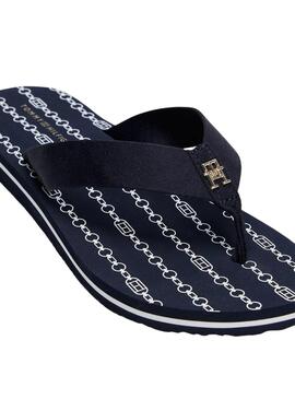 Sandales Tommy Hilfiger Chain bleu marine pour femme