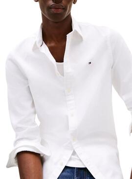 Chemise Tommy Hilfiger Flex Dobby blanc pour homme