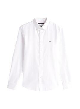 Chemise Tommy Hilfiger Flex Dobby blanc pour homme