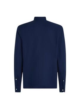 Chemise Tommy Hilfiger Flex Dobby bleue pour homme