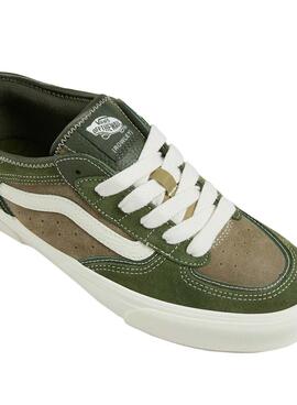 Chaussures Vans Rowley vertes pour homme.