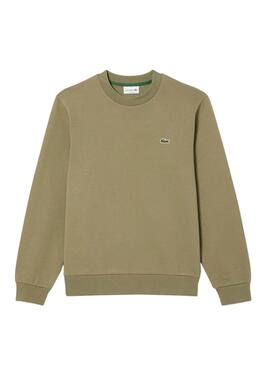 Sweatshirt Lacoste verte avec logo pour homme
