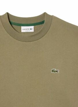 Sweatshirt Lacoste verte avec logo pour homme