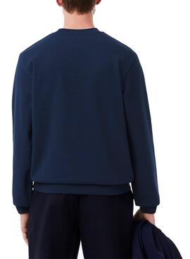 Sweatshirt Lacoste bleu marine avec logo pour homme