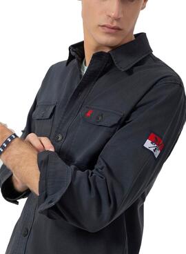 Chemise de surchemise El Pulpo bleu marine pour homme