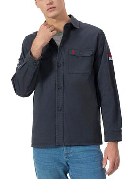 Chemise de surchemise El Pulpo bleu marine pour homme