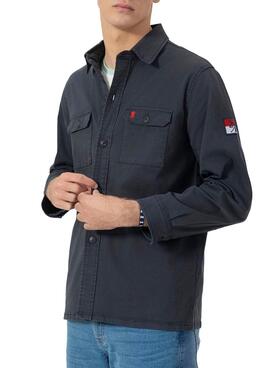Chemise de surchemise El Pulpo bleu marine pour homme