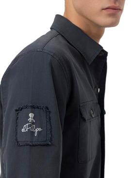Chemise de surchemise El Pulpo bleu marine pour homme