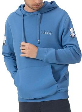 Sweat El Pulpo Logo bleu pour homme