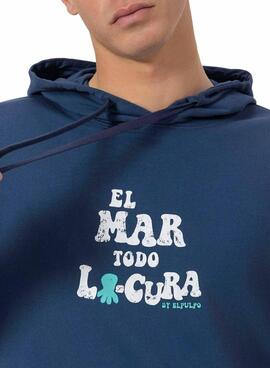 Sweatshirt Le poulpe Le bleu marine homme