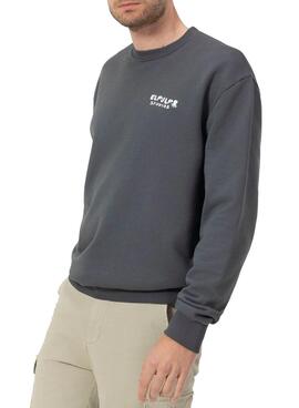Sweatshirt Le Poulpe Enjoy gris pour homme