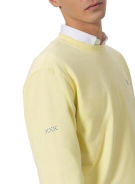 Sweat à capuche Le Poulpe basique jaune pour homme