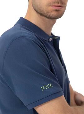 Polo El Pulpo de base bleu marine pour homme