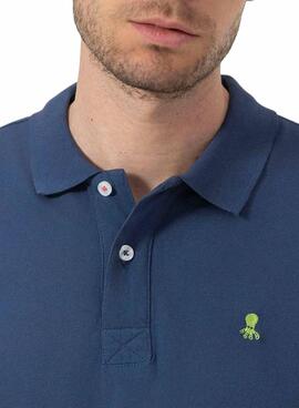 Polo El Pulpo de base bleu marine pour homme